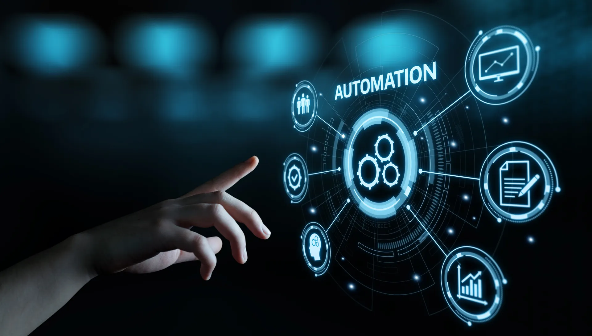 AI document processing / backend automation visual